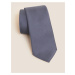 Úzká jednobarevná kravata Marks & Spencer šedá