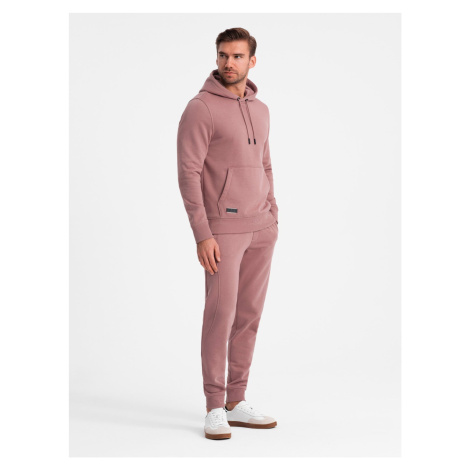 Ombre Men's BASIC cotton tracksuit set kangaroo sweatshirt + joggers