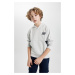 DEFACTO Boys' Hooded Printed Sweatshirt