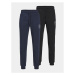 Jack&Jones Súprava 2 kusov nohavíc Jpstgordon Jjswift Sweat Pants 2Pk Mp 12257018 Čierna Regular