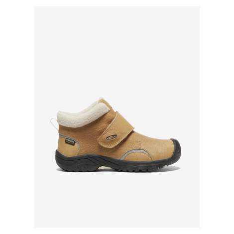 Svetlohnedé detské kožené zimné topánky Keen Kootenay III