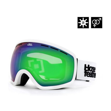 HORSEFEATHERS Okuliare na snowboard Knox - white/mirror green WHITE