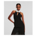 Blúzka Karl Lagerfeld Slvless Collar & Tie Top Black/White