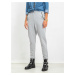 Grey trousers with zippers