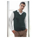 90829 Dewberry V Neck Sleeveless Knit Mens Sweater-Khaki