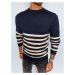 Men's Navy Blue Striped Dstreet Sweater