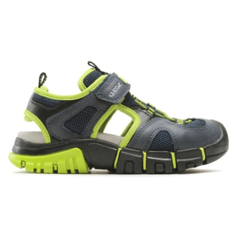 Geox Sandále J Sandal Dynomix Boy J35GHA014MEC0749 S Tmavomodrá