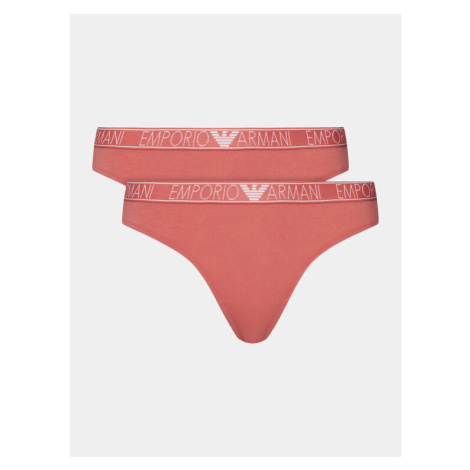 Emporio Armani Underwear Súprava 2 kusov stringových nohavičiek 163333 4R223 05373 Ružová