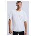 White men's Dstreet T-shirt with print