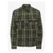 Beige-Green Mens Plaid Flannel Shirt ONLY & SONS Scott - Men