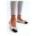 Women's ballerinas made of eco leather with decorative detail beige Divinella