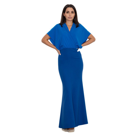 ELEGANTNÉ MODRÉ DLHÉ ŠATY M577 Figl