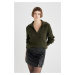 DEFACTO Relax Fit Polo Neck Lace Sweater