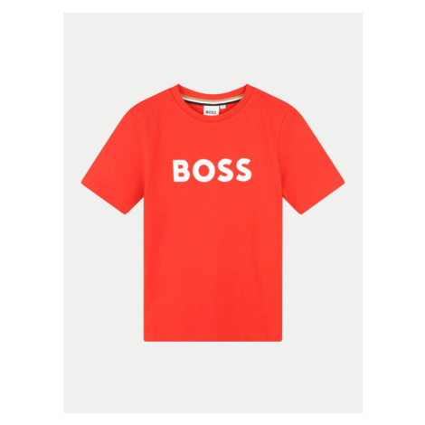 Boss Tričko J50718 S Červená Regular Fit Hugo Boss