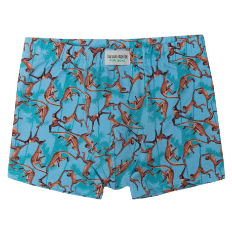 Hugon Boys' Boxer Shorts - Monkey Print Italian Fashion