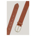 OPASOK GANT LIZARD PATTERN LEATHER BELT COGNAC BROWN