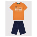 United Colors Of Benetton Súprava Tričko a šortky 3096CK002 Oranžová Regular Fit