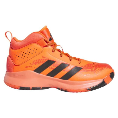 adidas CROSS EM UP 5 K WIDE Chlapčenská basketbalová obuv, červená, veľkosť 40
