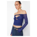 Trendyol X Zeynep Tosun Saks Knitted Bright Jewelled Bustier