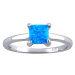 Strieborný prsteň Ebbie s modrým opálom