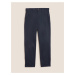 Strečové chino nohavice Marks & Spencer námornícka modrá