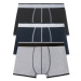 LIVERGY® Pánske bavlnené boxerky XXL, 3 kusy (čierna/námornícka modrá/sivá)