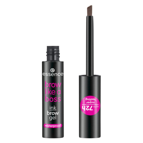 Essence  Brow Gel Like a Boss Ink - 03 Dark Brown  Líčenie obočia Hnedá