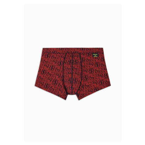 Pánske boxerky 112074 3F508 56936 čierne so vzorom - Emporio Armani