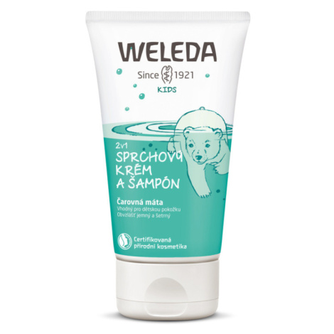 WELEDA 2v1 Sprchový krém a šampón Čarovná mäta 150 ml