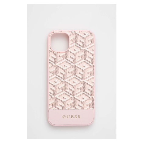 Puzdro na mobil Guess iPhone 14 Plus 6,7" ružová farba