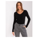 Classic black neckline sweater