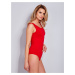 Dámske červené body s nášivkami PL-BO-1440.89-red