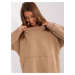 CAMEL VYTEPLENÁ OVERSIZE MIKINA BEZ KAPUCNE EM-BL-664.98P-BROWN