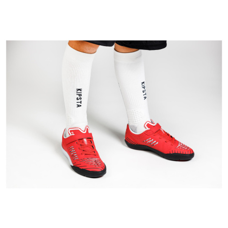Detská futsalová obuv Ginka 500 červeno-čierna KIPSTA