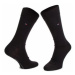 Tommy Hilfiger Súprava 2 párov vysokých ponožiek unisex 342021001 Čierna