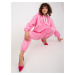 Pink women's tracksuit with sweatshirt