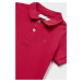 Detská bavlnená polokošeľa Mayoral červená farba, jednofarebný