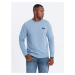 Ombre Men's non-stretch sweatshirt with metal pin - blue