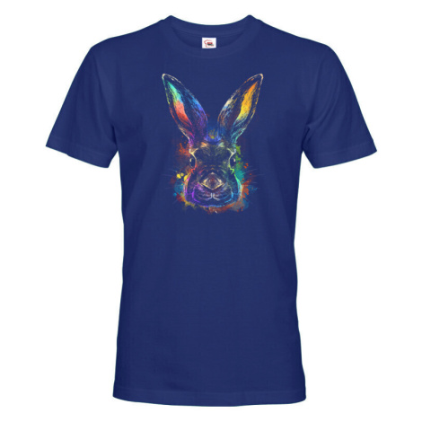 Pánské tričko so štýlovou potlačou Dúhový králik