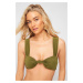 Trendyol Khaki Bralette Uzlený Bikiny Top