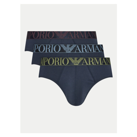 Emporio Armani Underwear Súprava 3 kusov slipov 111734 4F726 64135 Tmavomodrá