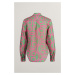 KOŠEĽA GANT REG MONOGRAM PRINT CTN SILK SHIRT PERKY PINK