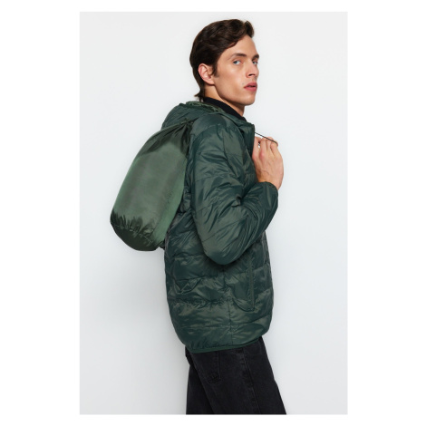 Trendyol Khaki Men's Regular Fit, Water/Wind Resistant Lightweight Down Jacket with Portable Bag