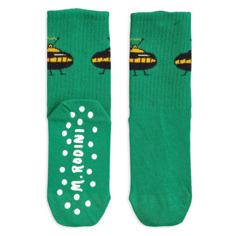 Detské ponožky Mini Rodini zelená farba
