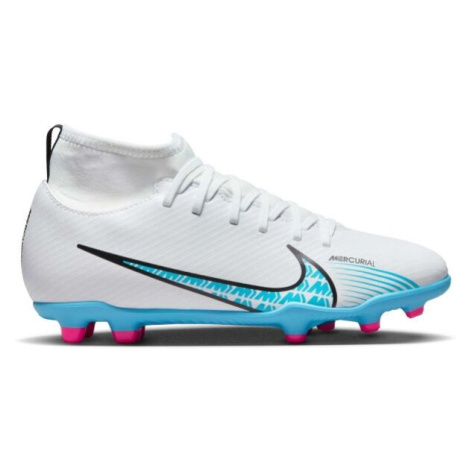 Nike JR MERCURIAL SUPERFLY 9 CLUB FG/MG Detské kopačky, biela, veľkosť 35.5