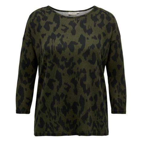 ONLY Carmakoma Tričko 'Alba'  zelená / čierna