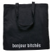 Bonjour Bitches Oversize Canvas Bag Black