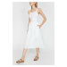Koton Dámske biele vreckové šaty detailné