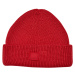 Knitted woolen hat with a large volume