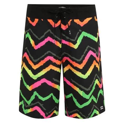 BILLABONG Surferské šortky 'SUNDAYS OG'  zelená / oranžová / neónovo ružová / čierna
